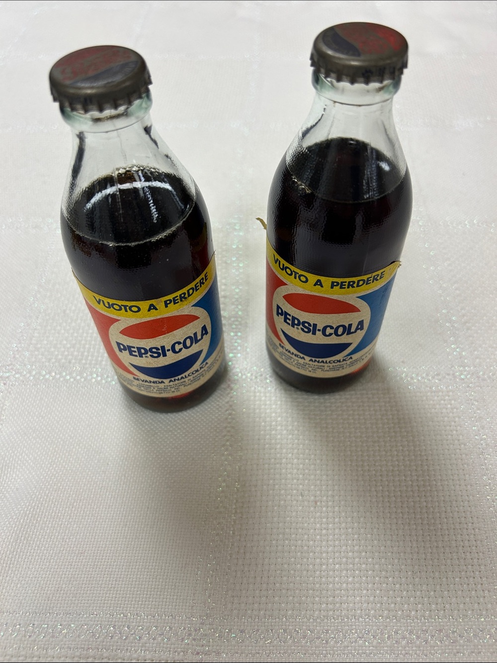 vintage Italian 1970s/1980s Pepsi-Cola bottle